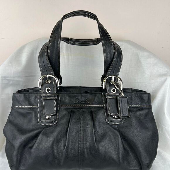 Coach Soho Pleated Leather Large Tote Handbag F1049-F137732 - Picture 2 of 8